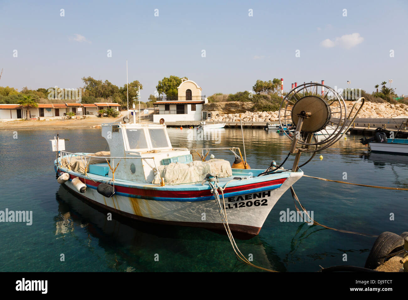 Fishing boats in Xylotymbou harbour, Dhekelia, Cyprus Stock Photo Alamy