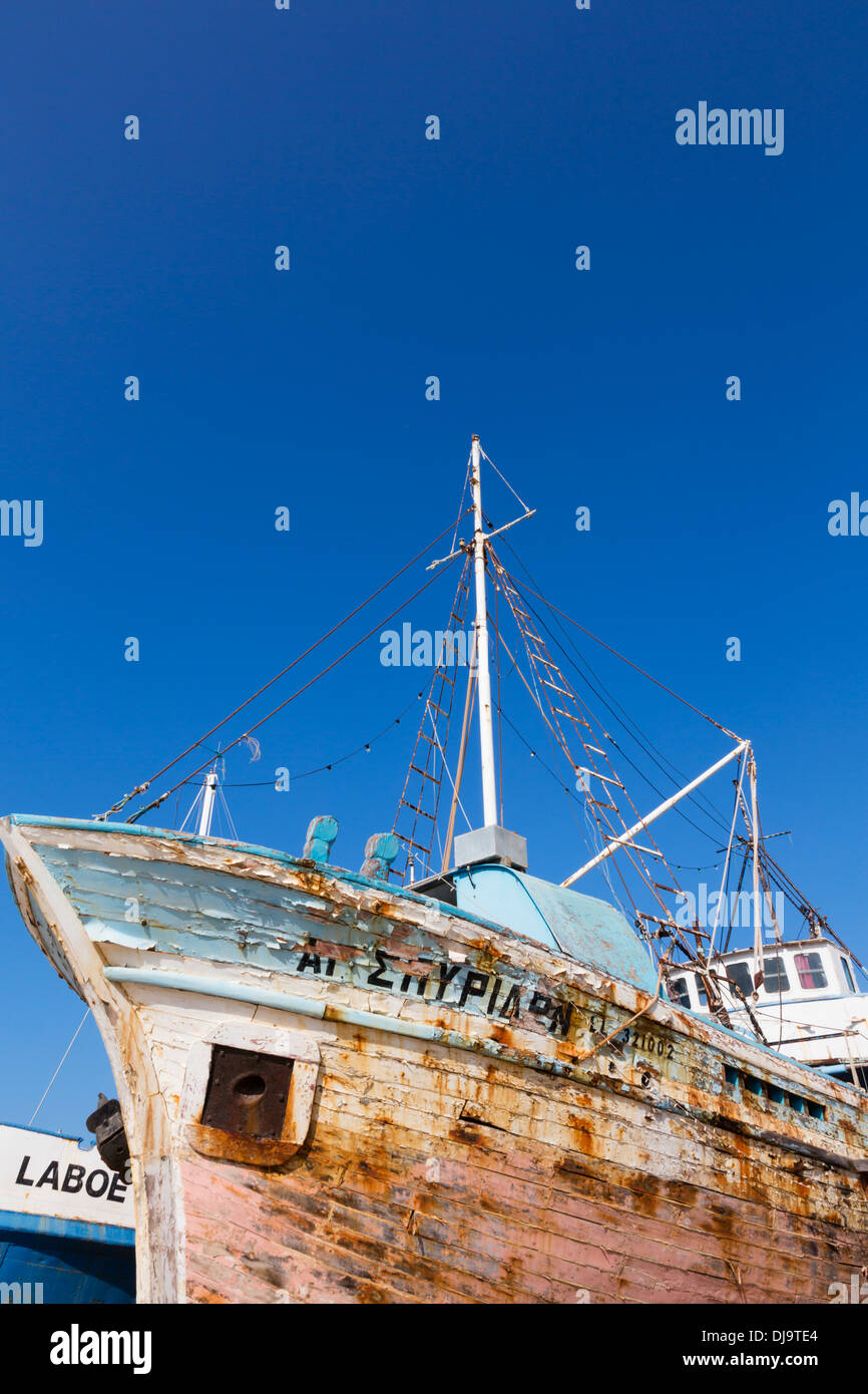 Old boat in Polis Harbour, Latchi, Cyprus Stock Photo - Alamy