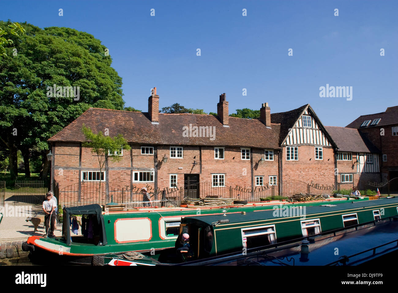 The Commandery Civil War Museum from canal Worcester Worcestershire England UK Stock Photo
