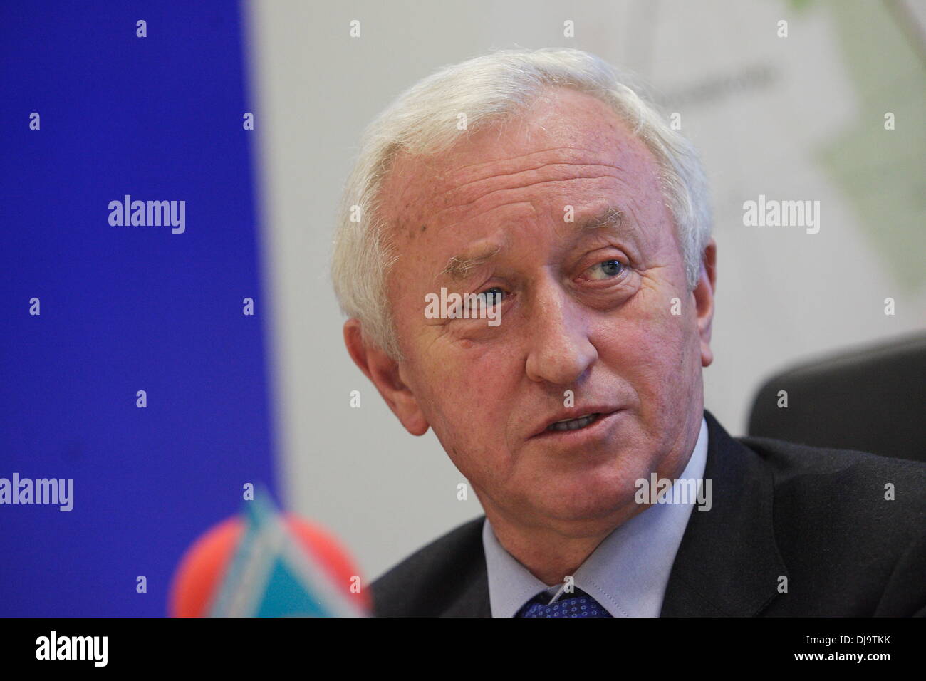 Gdynia, Poland 25th, November 2013 Former Polish PM Leszek Miller and eurodeputy Boguslaw Liberadzki visits Gdynia - Kosakowo airport building place. Pictured: Eurodeputy Boguslaw Liberadzki Credit:  Michal Fludra/Alamy Live News Stock Photo