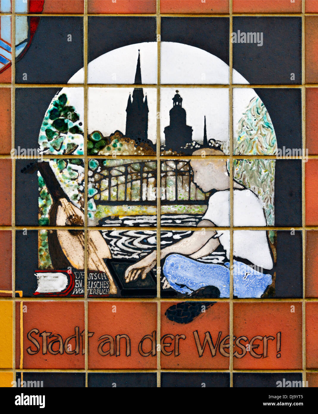 Kendal Rinteln Mural (detail). Elephant Yard, Stricklandgate, Kendal