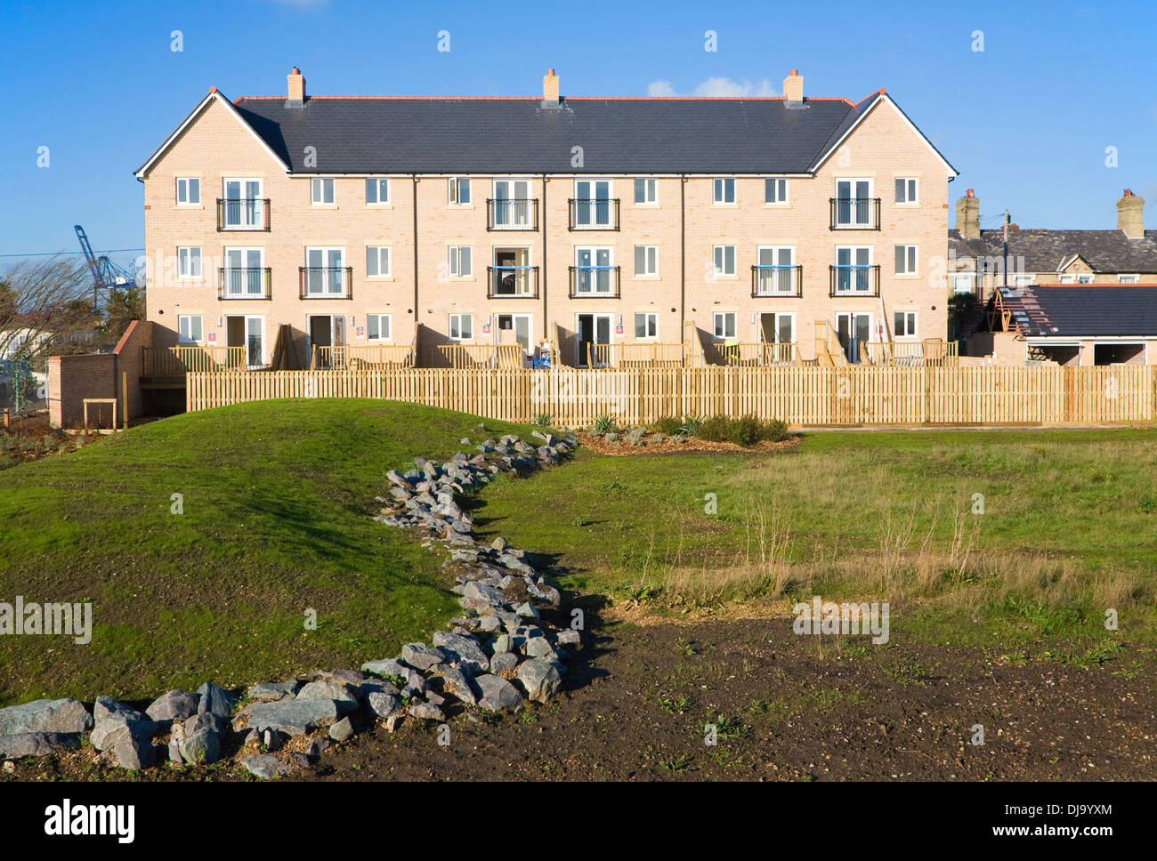 New housing development Martello Park on the coast Felixstowe, Suffolk