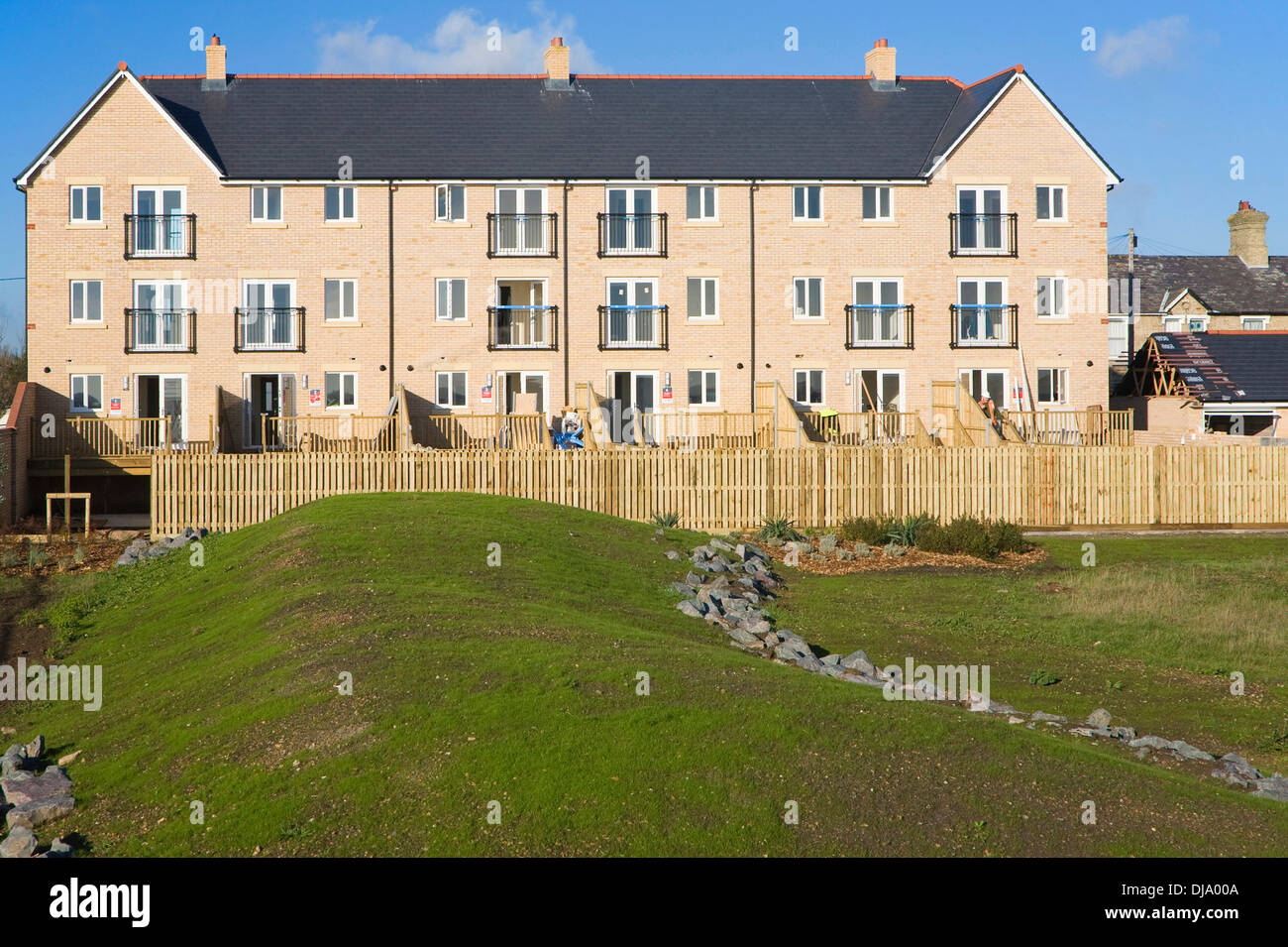 New housing development Martello Park on the coast Felixstowe, Suffolk