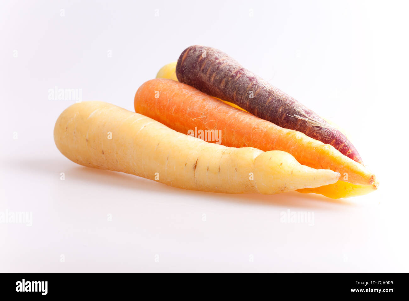 Bunch of colorful organic carrots Stock Photo