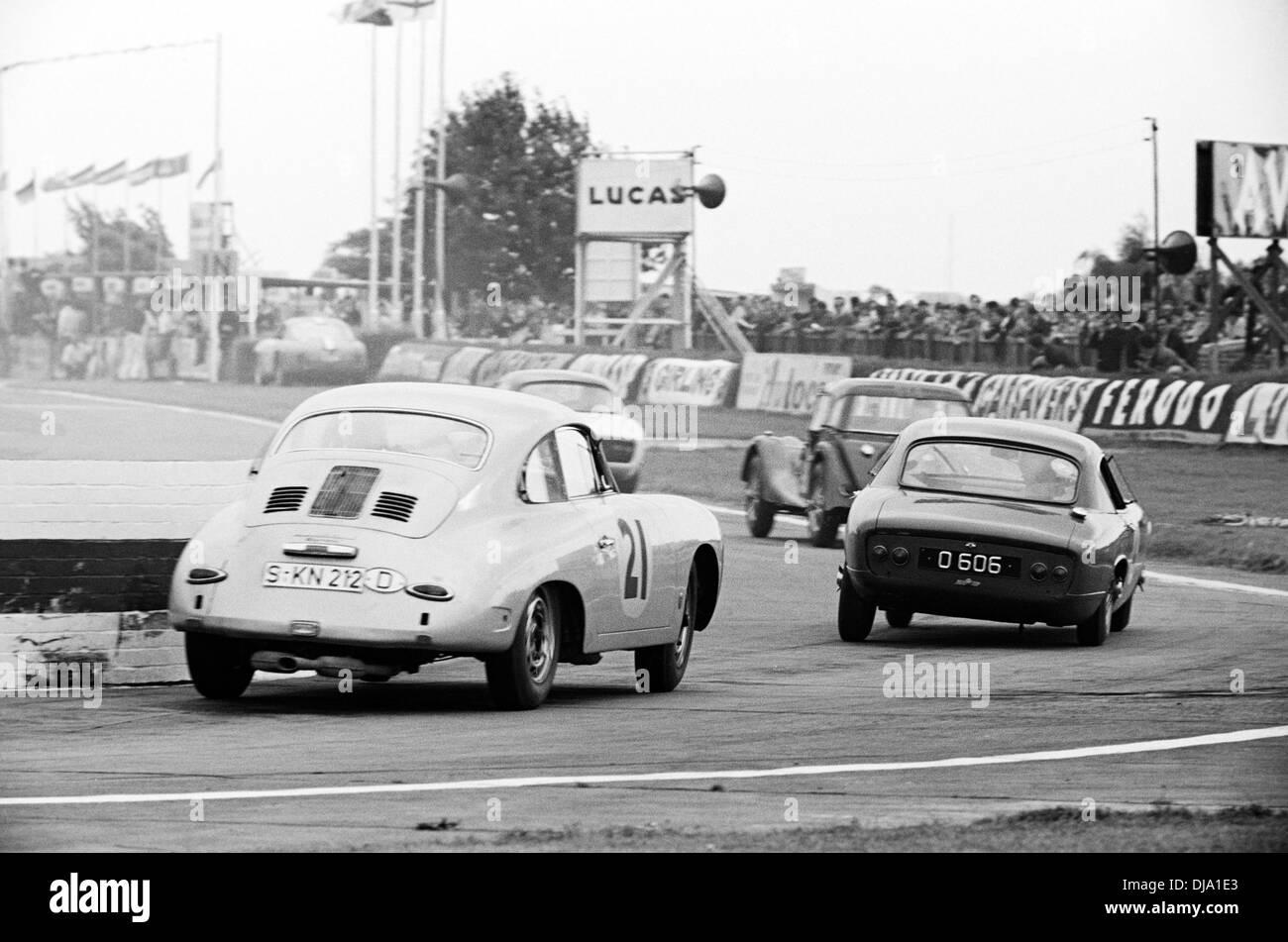 Jo Bonnier-Huschke Von Hanstein's Porsche 356 B Tourist Trophy, Goodwood, England 20 August 1960. Stock Photo