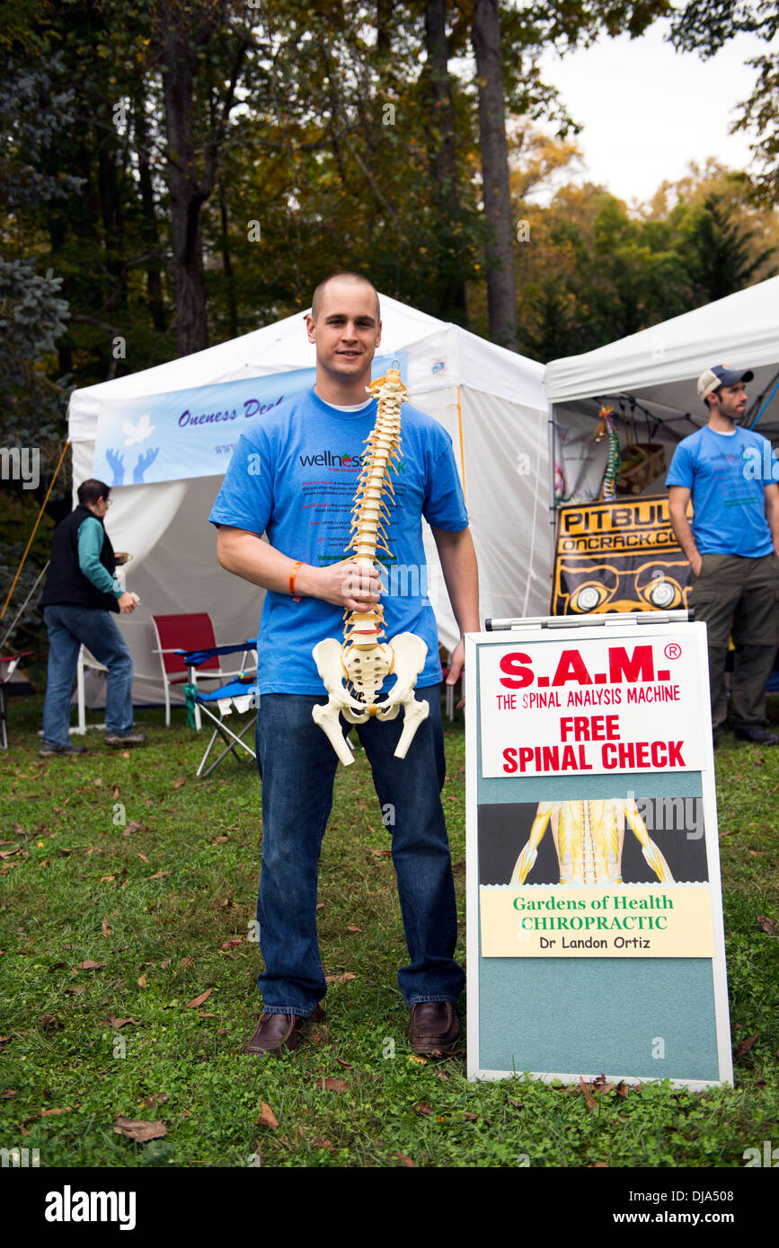 A vendor at the Leaf Festival (Lake Eden Arts Festival) in Black