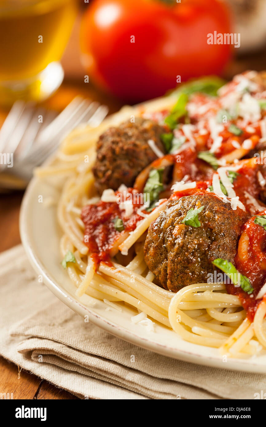 Spaghetti with meatballs hires stock photography and images Alamy