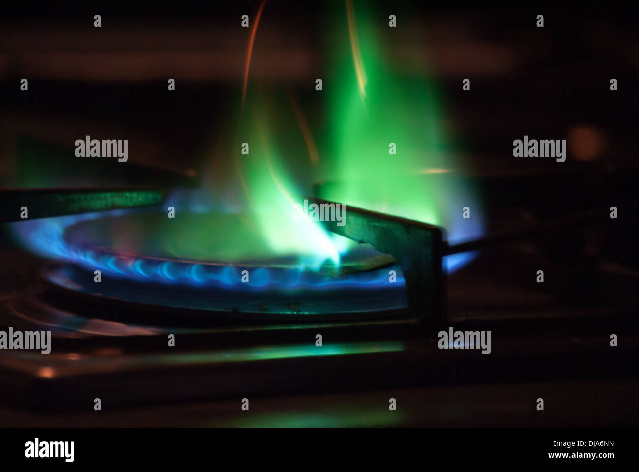 flame test Stock Photo