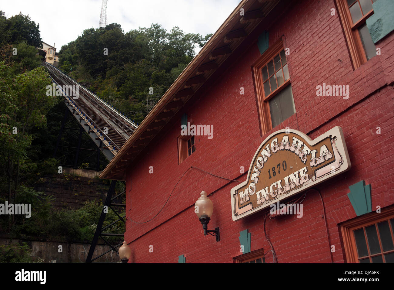 Monongahela Incline funicular, Pittsburgh, Pennsylvania, USA Stock
