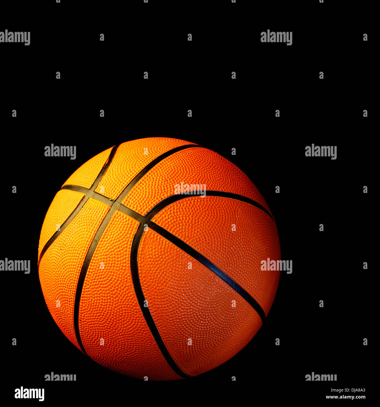 One basketball on black background Stock Photo Alamy