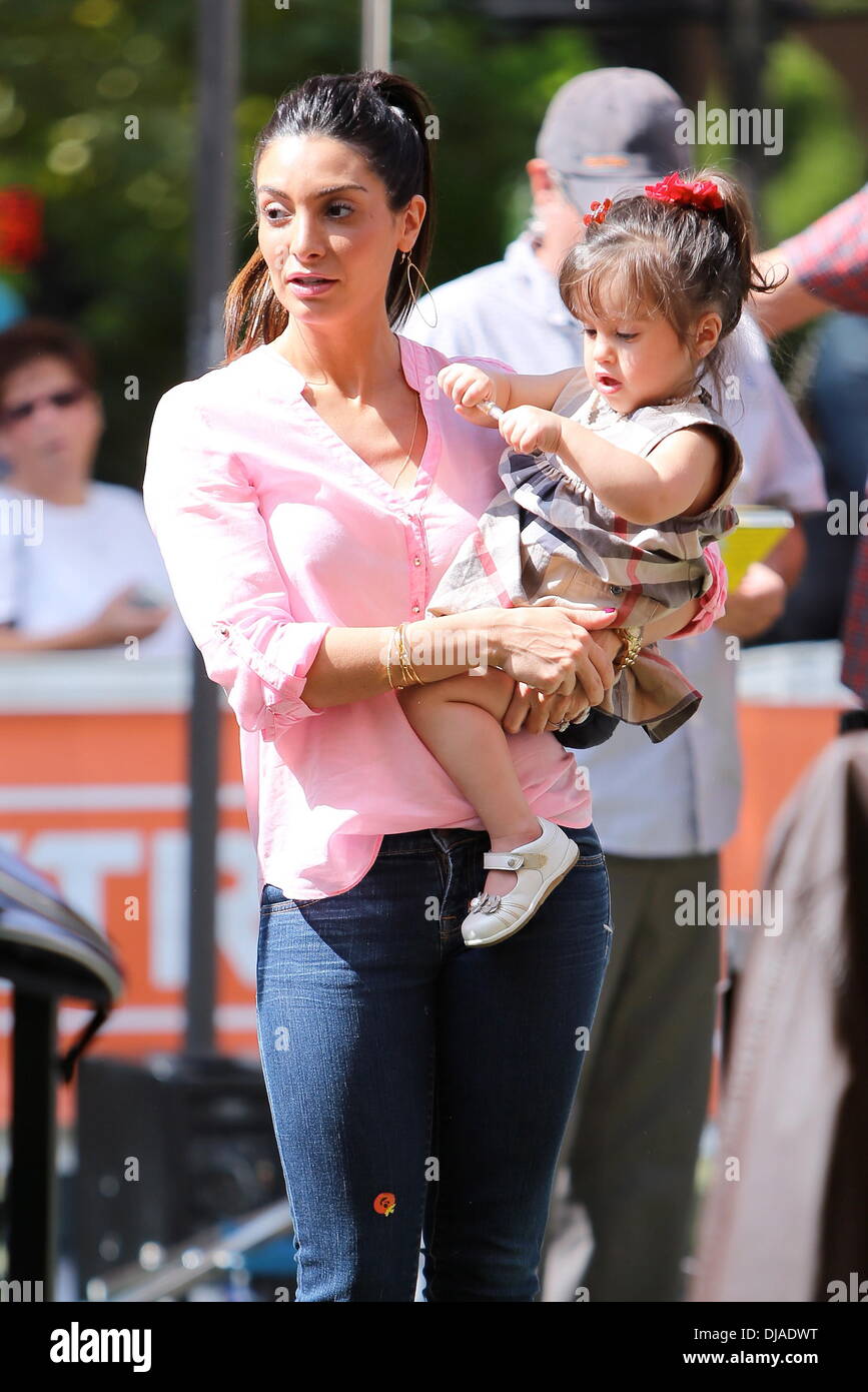 Mario Lopez fiancee Courtney Mazza and their daughter Gia Celebrities