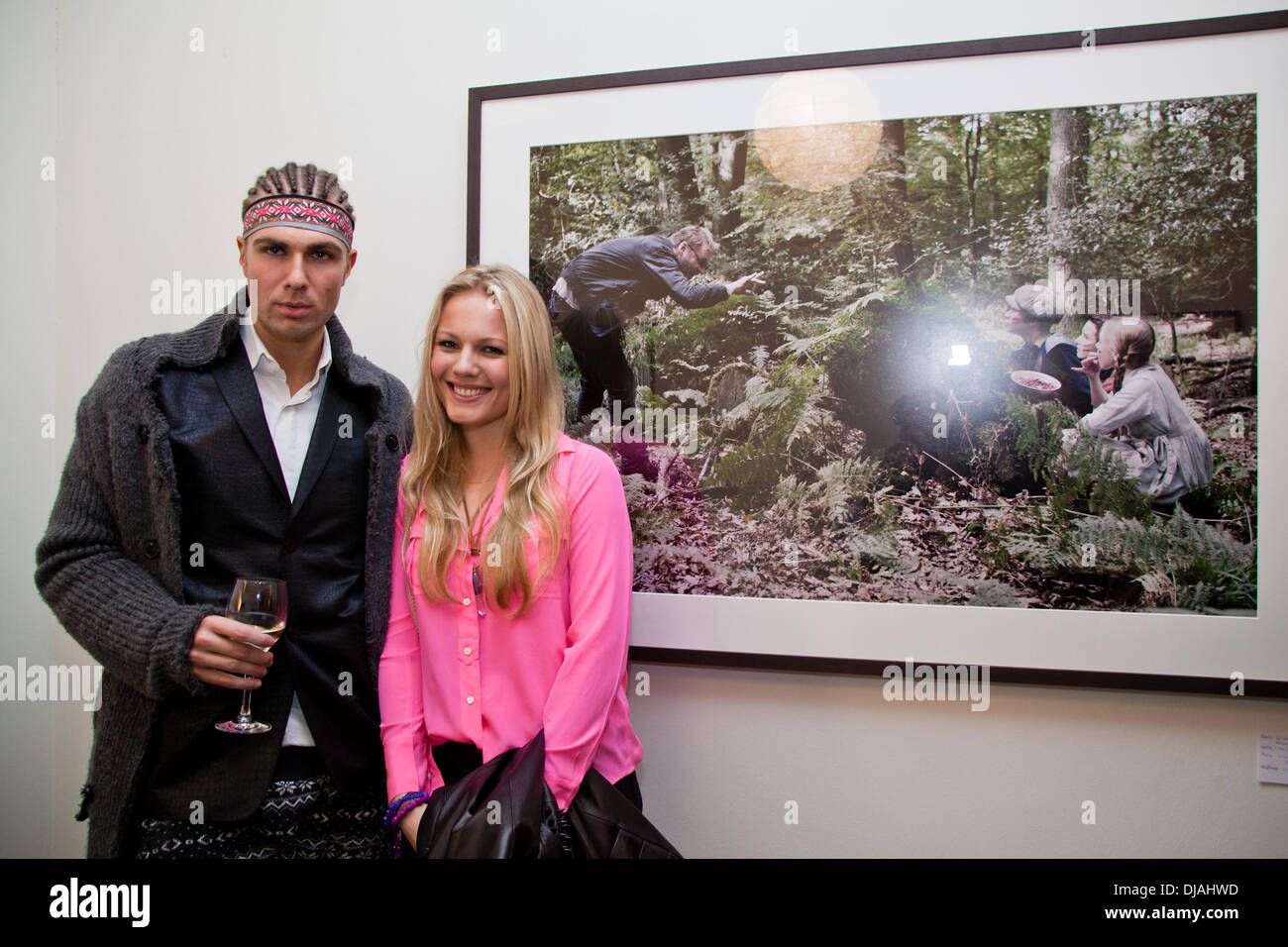 Andre Borchers and Carolin Dekeyser at the opening of the photo