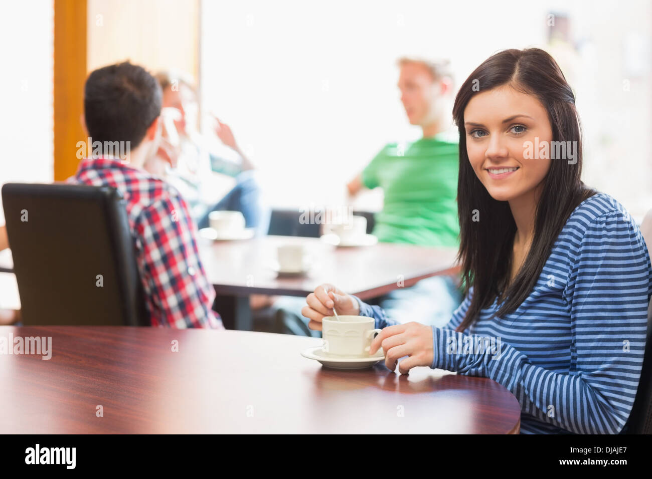 Young college students at the coffee shop Stock Photo Alamy