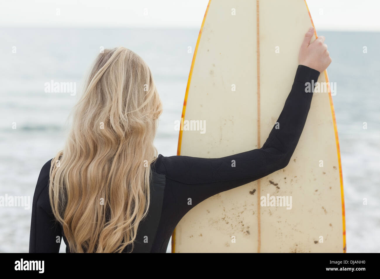 Slim blonde female rear view hi-res stock photography and images - Alamy