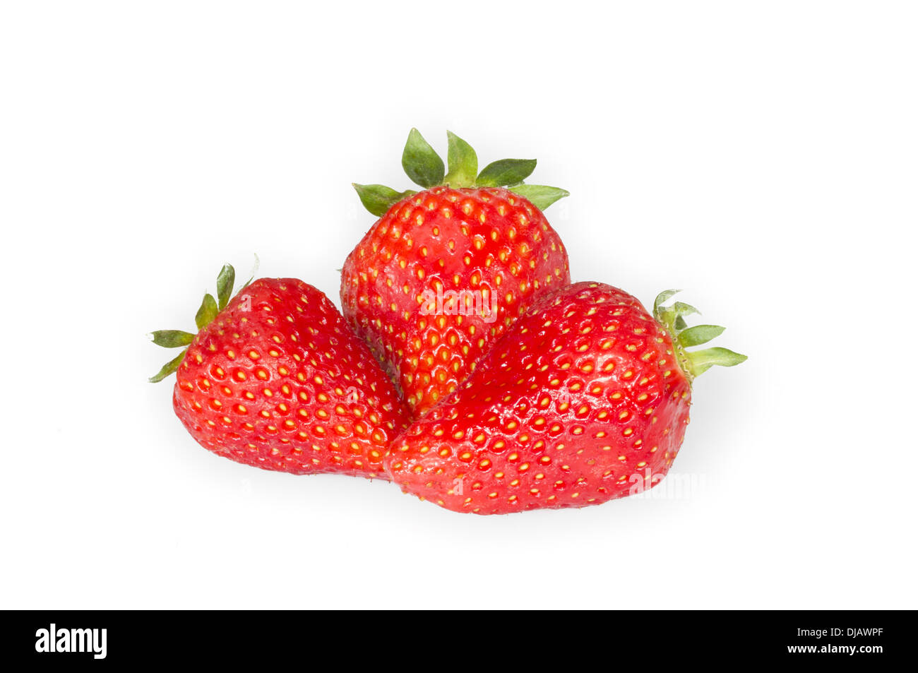 fresh strawberries isolated on white background Stock Photo - Alamy