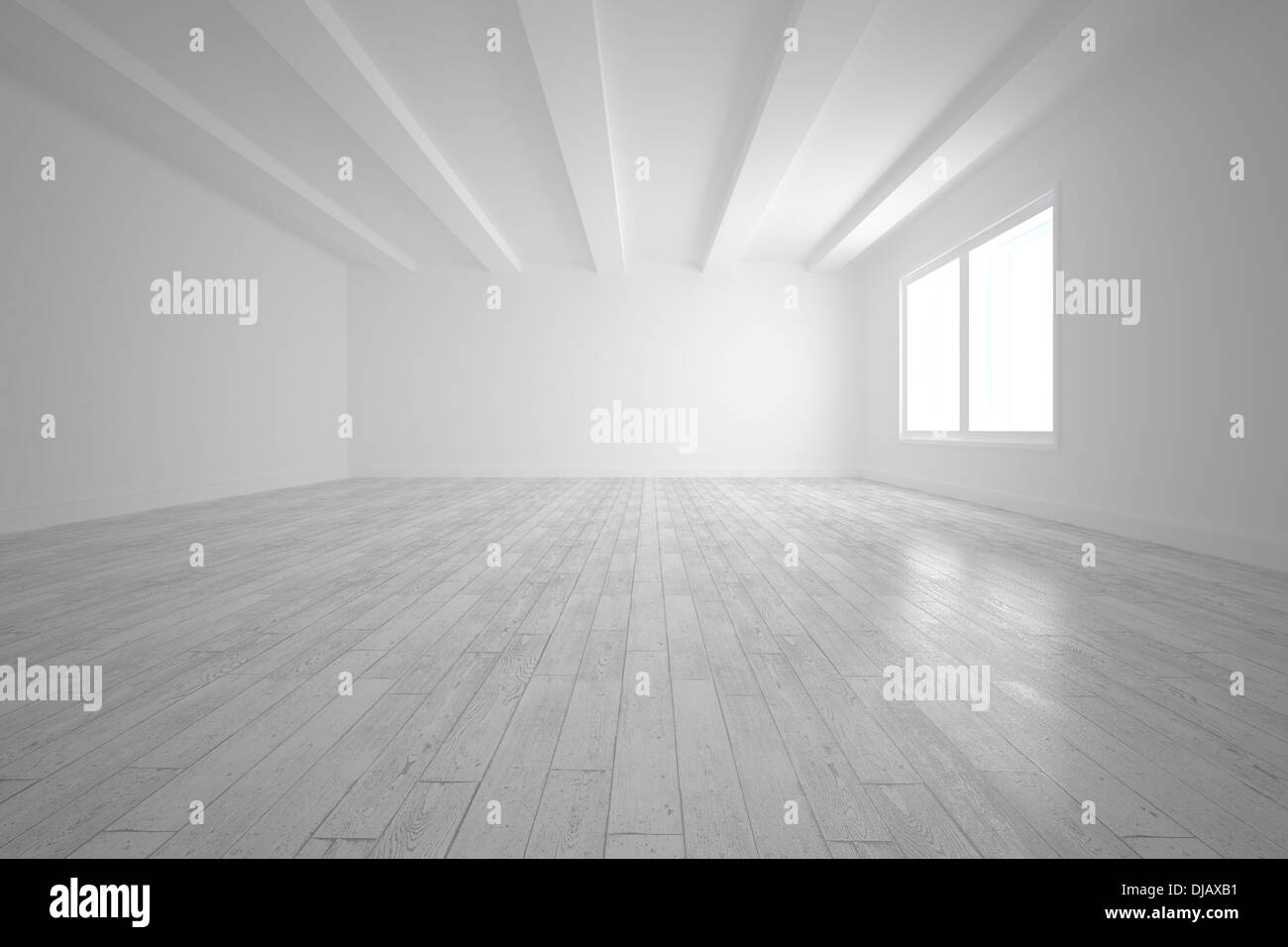 Bright big white room Stock Photo