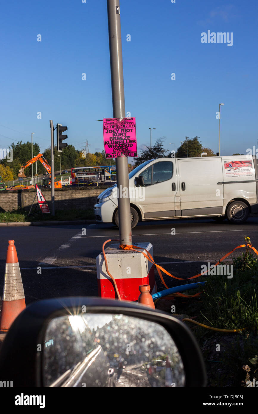 penn inn roundabout,THE 5.5-kilometre new road starts on the Kingsteignton bypass at Penn Inn with a flyover over the roundabout Stock Photo