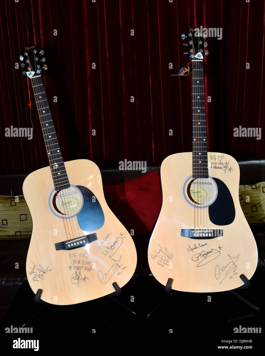 Signed Arthur's Day 2012 guitars Arthur's Day 2012, held at The