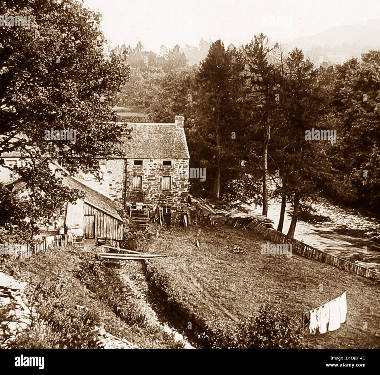 Luss Mill Loch Lomond Victorian period Stock Photo
