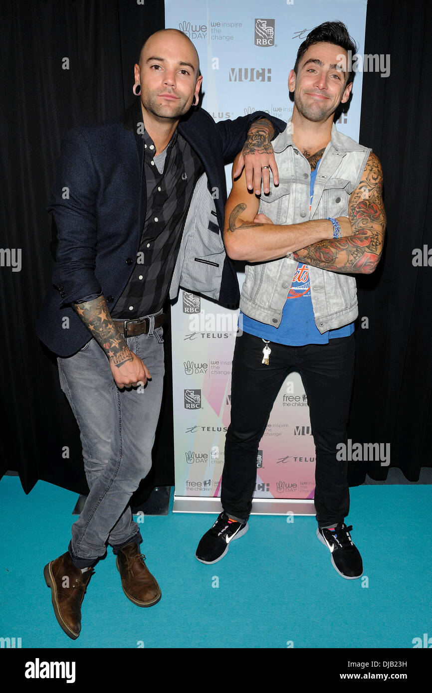 Dave Rosin And Jacob Hoggard We Day Held At Air Canada Centre Toronto Canada 28 09 12 Stock Photo Alamy