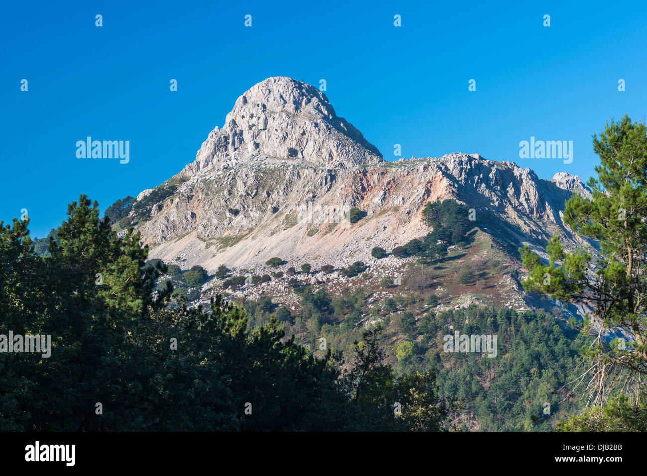 Mt Rocca di Novara, 1340 m, near Novara di Sicilia, Province of Messina, Sicily, Italy Stock Photo