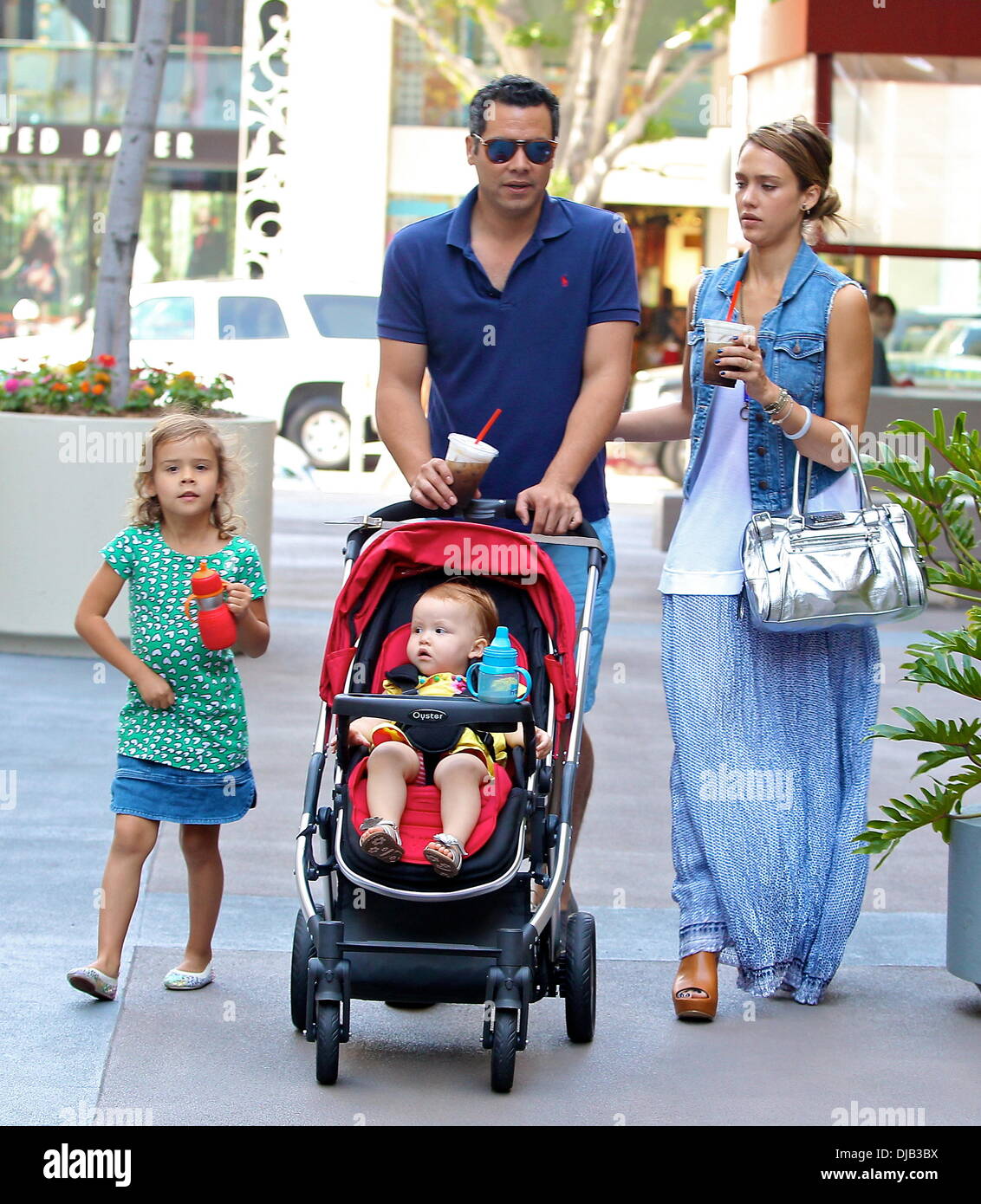 Jessica Alba, Cash Warren, Honor Marie Warren, and Haven Garner Warren