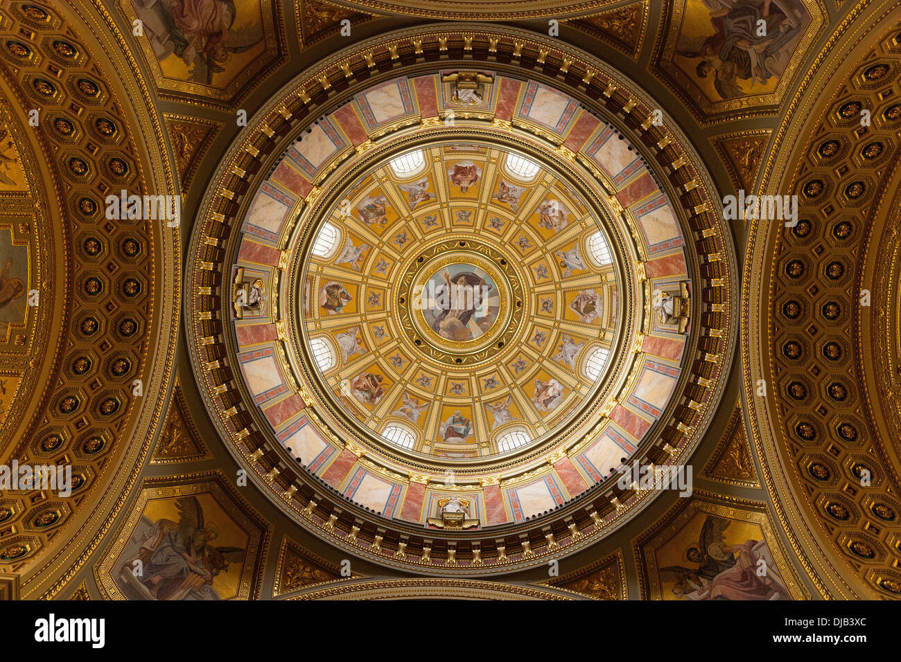 Dome, St. Stephen's Basilica, Budapest, Hungary Stock Photo