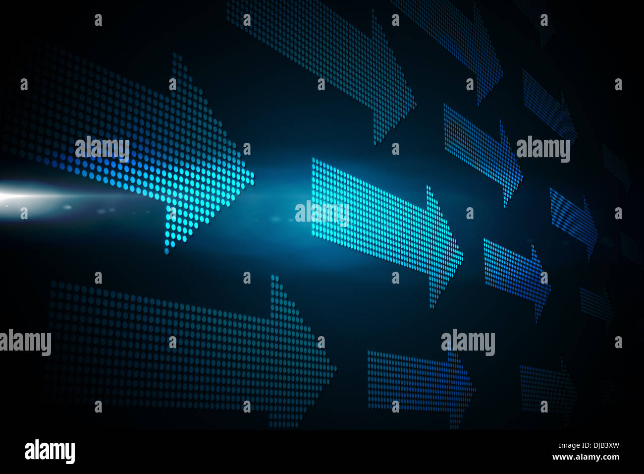 Shiny arrows on black background Stock Photo - Alamy