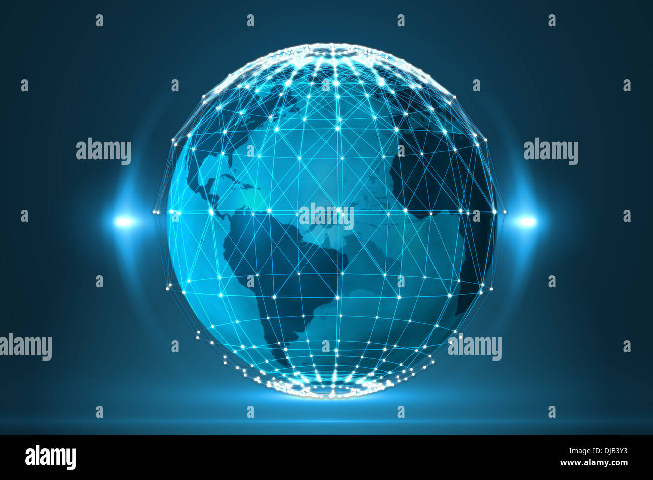 Glowing sphere on black background Stock Photo