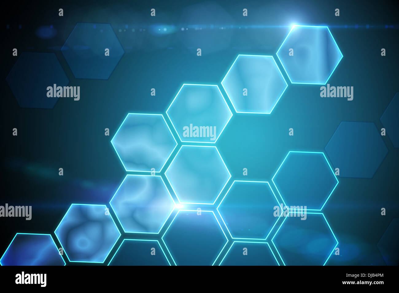Black background with shiny hexagons Stock Photo - Alamy