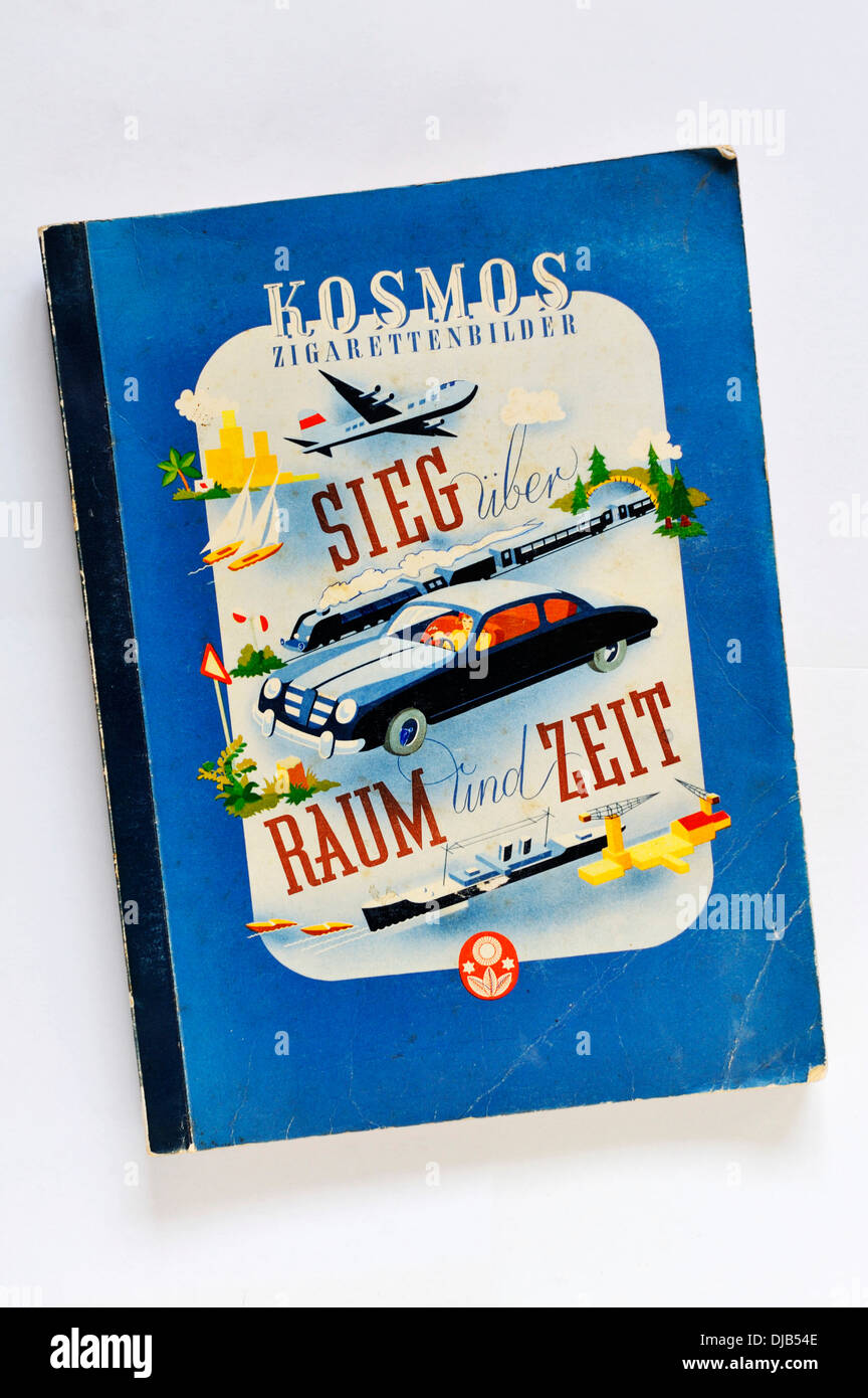 Cigarette card album c 1953 Germany Stock Image