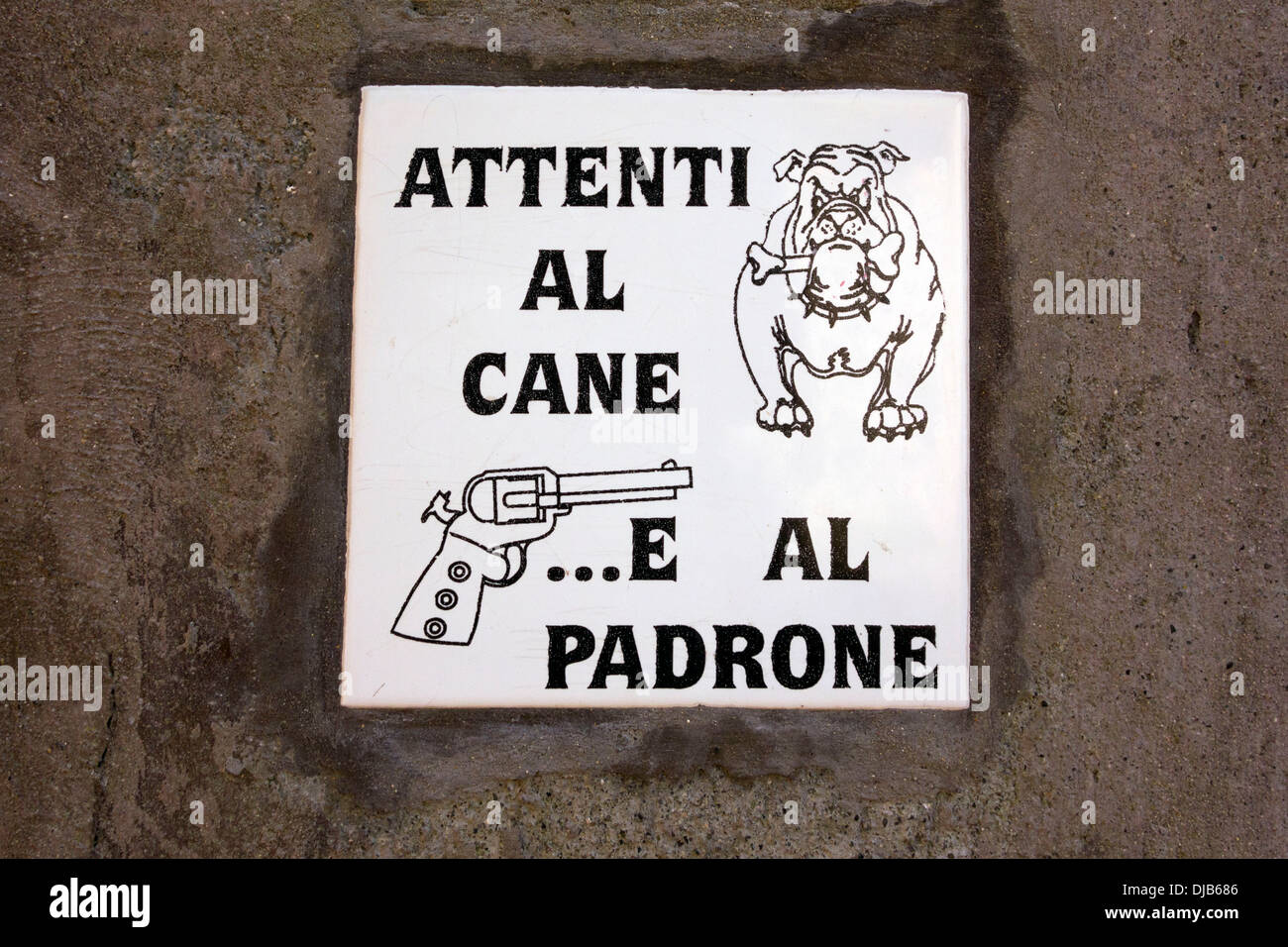 Italian warning sign hi-res stock photography and images - Alamy
