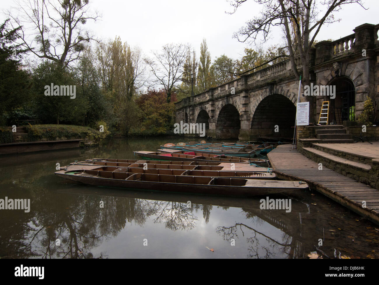 Oxford Punting Boats Stock Photo