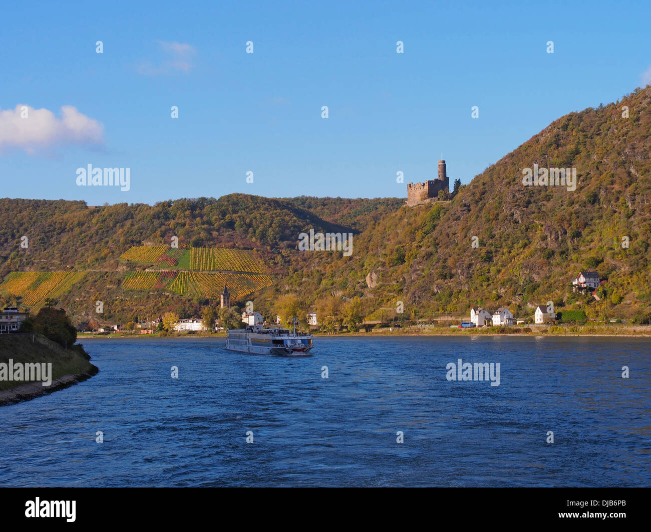 Castle in the Rhine Valley, Germany, Stock Photo