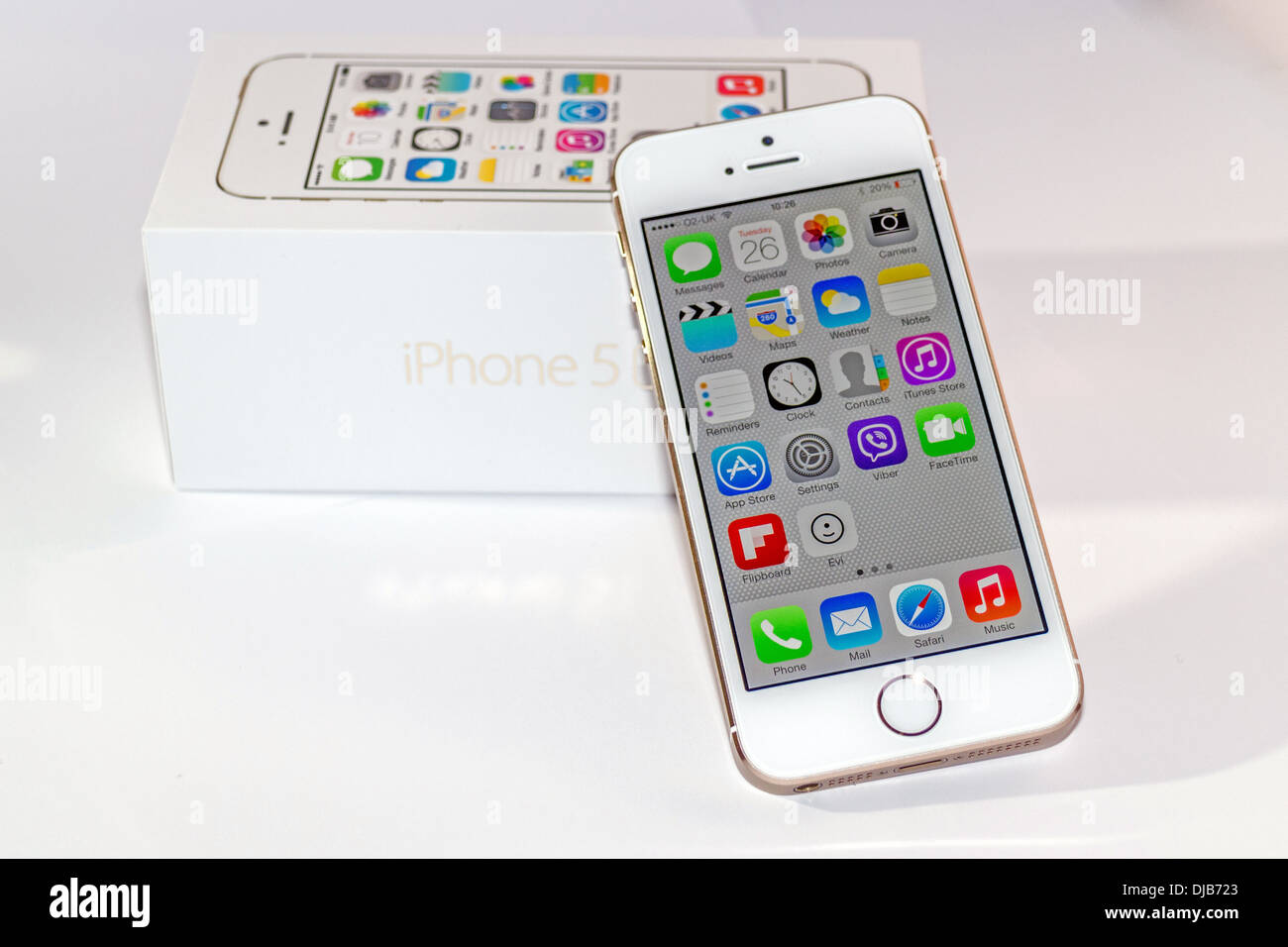iPhone 5s Gold Front View Bright Stock Photo
