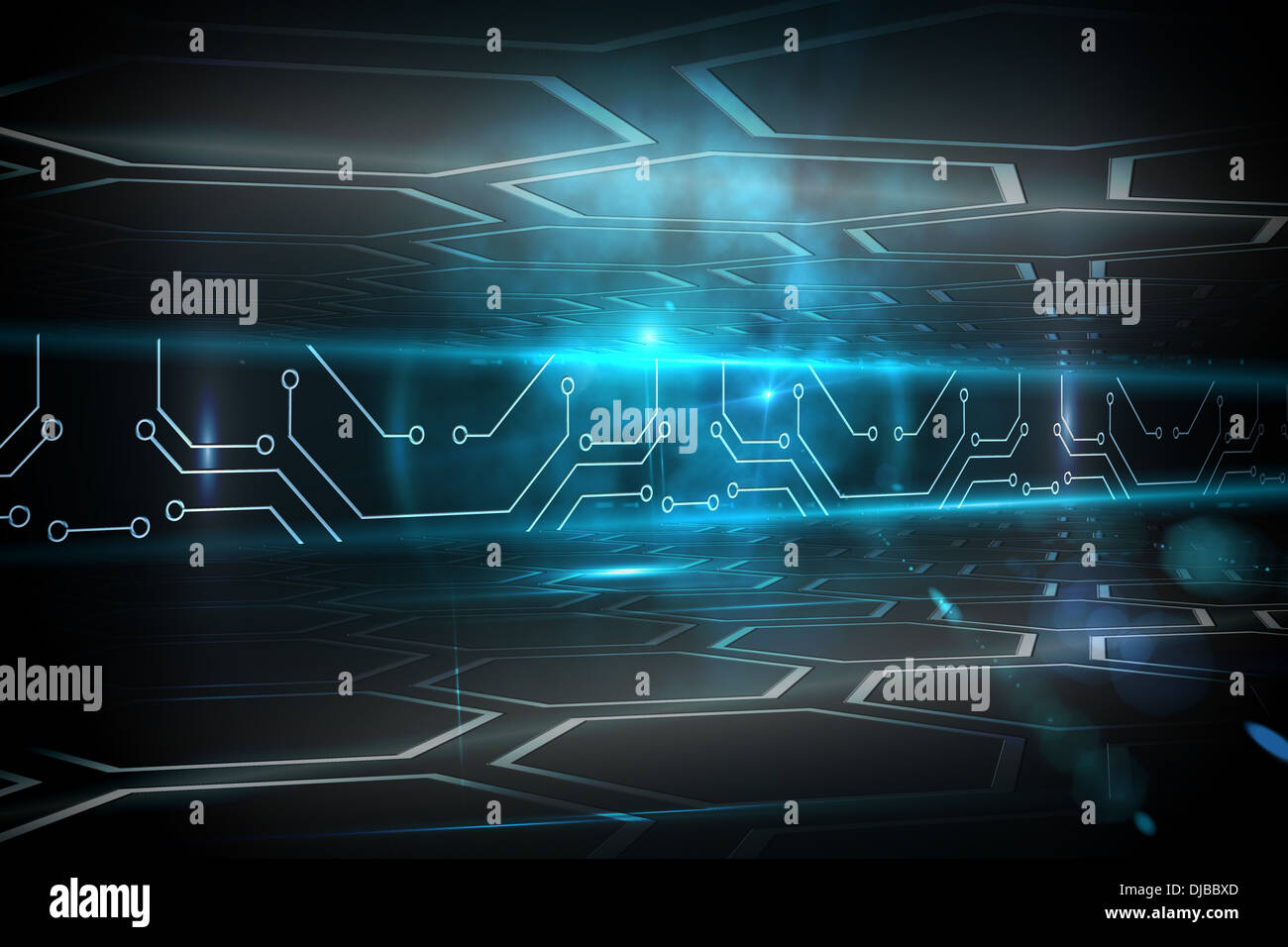 Technological glowing background Stock Photo