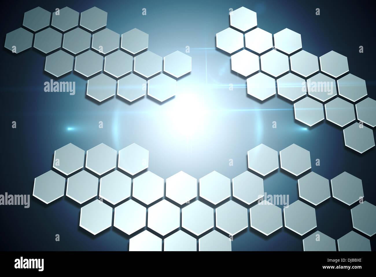Technological background with hexagons Stock Photo - Alamy