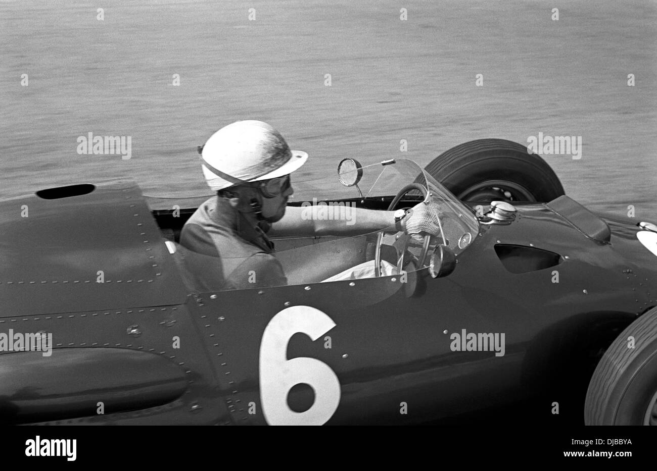 Jo Bonnier in a BRM P48 at La Source Hairpin Belgian Grand Prix, Spa-Francorchamps, Belgium 19 June 1960. Stock Photo