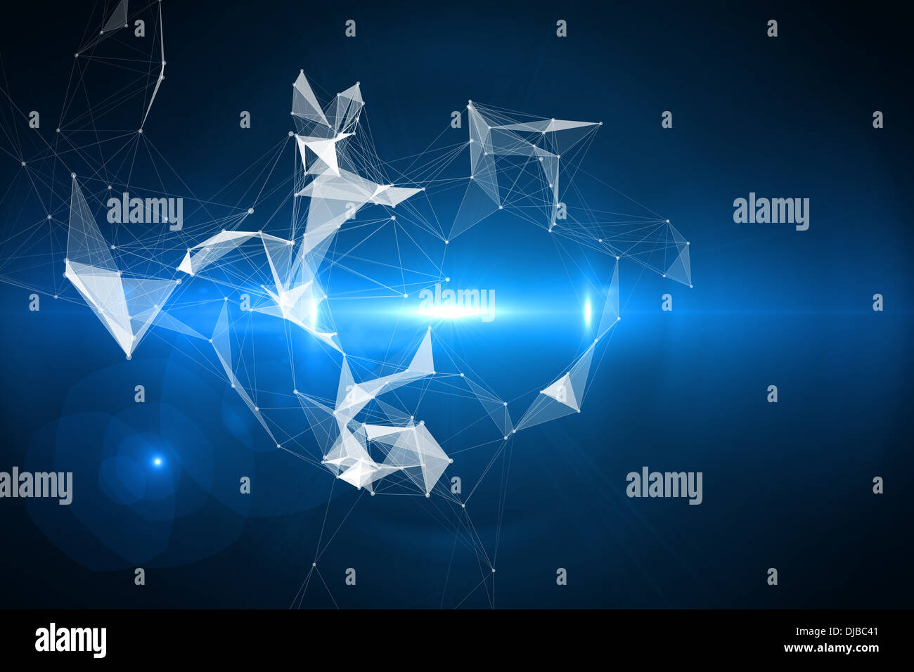 Glowing technological background Stock Photo