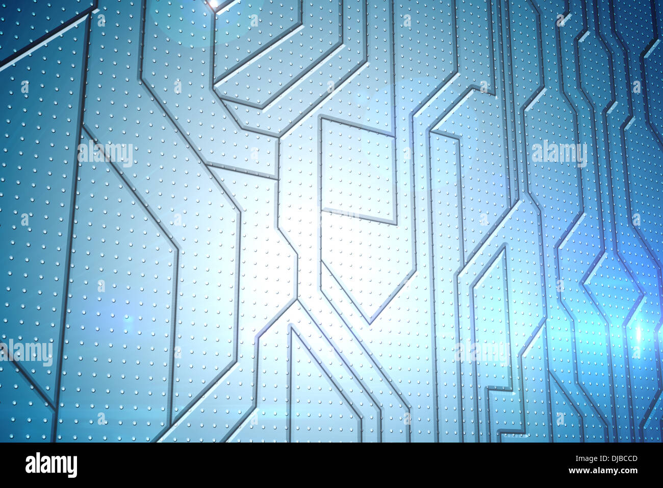 Circuit board on futuristic background Stock Photo