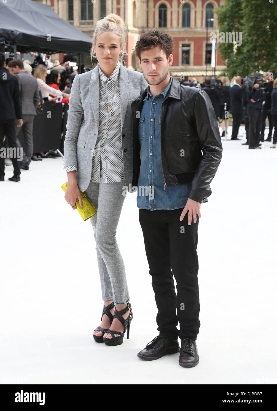 Gabriella Wilde and Roo Panes London Fashion Week Spring/Summer 2013 -  Burberry - Arrivals London, England - 17.09.12 Stock Photo - Alamy