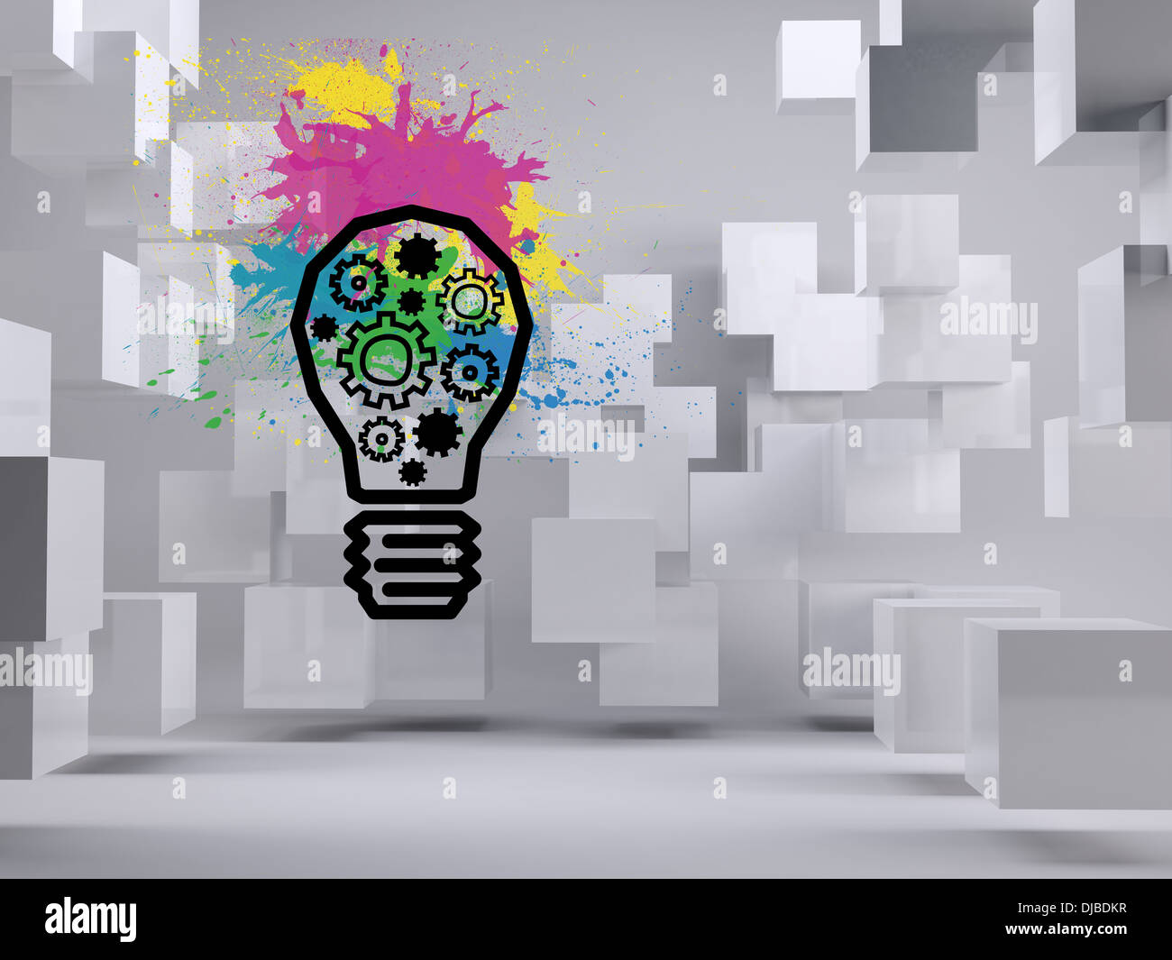 Cogs and cubes hi-res stock photography and images - Alamy