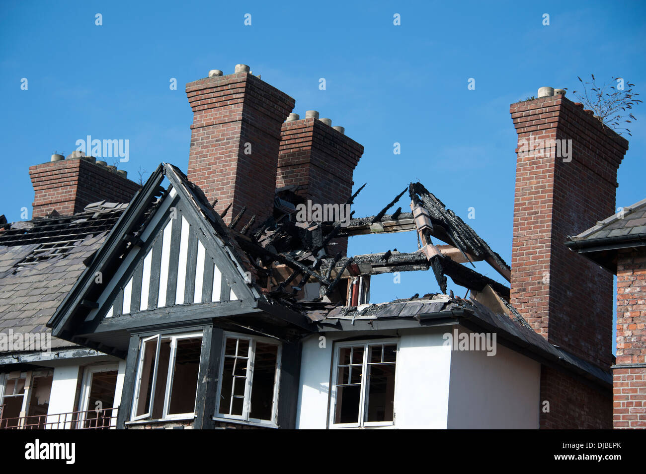 Derelict Victorian Asylum Building Large run down Stock Photo