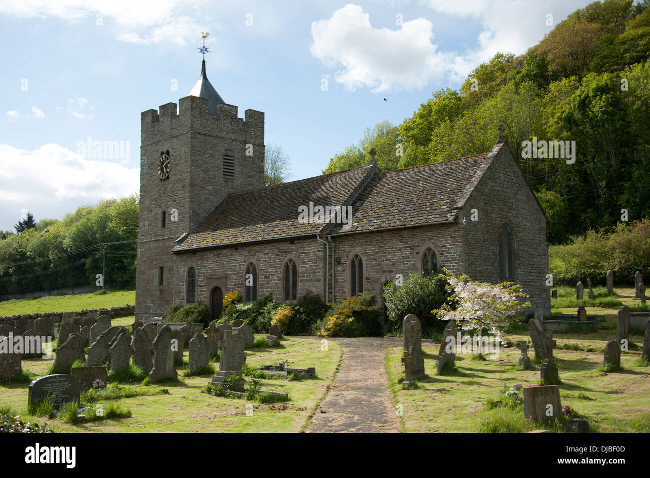 Old Norman English Church Whitney-On-Wye Herefordshire UK Stock Photo