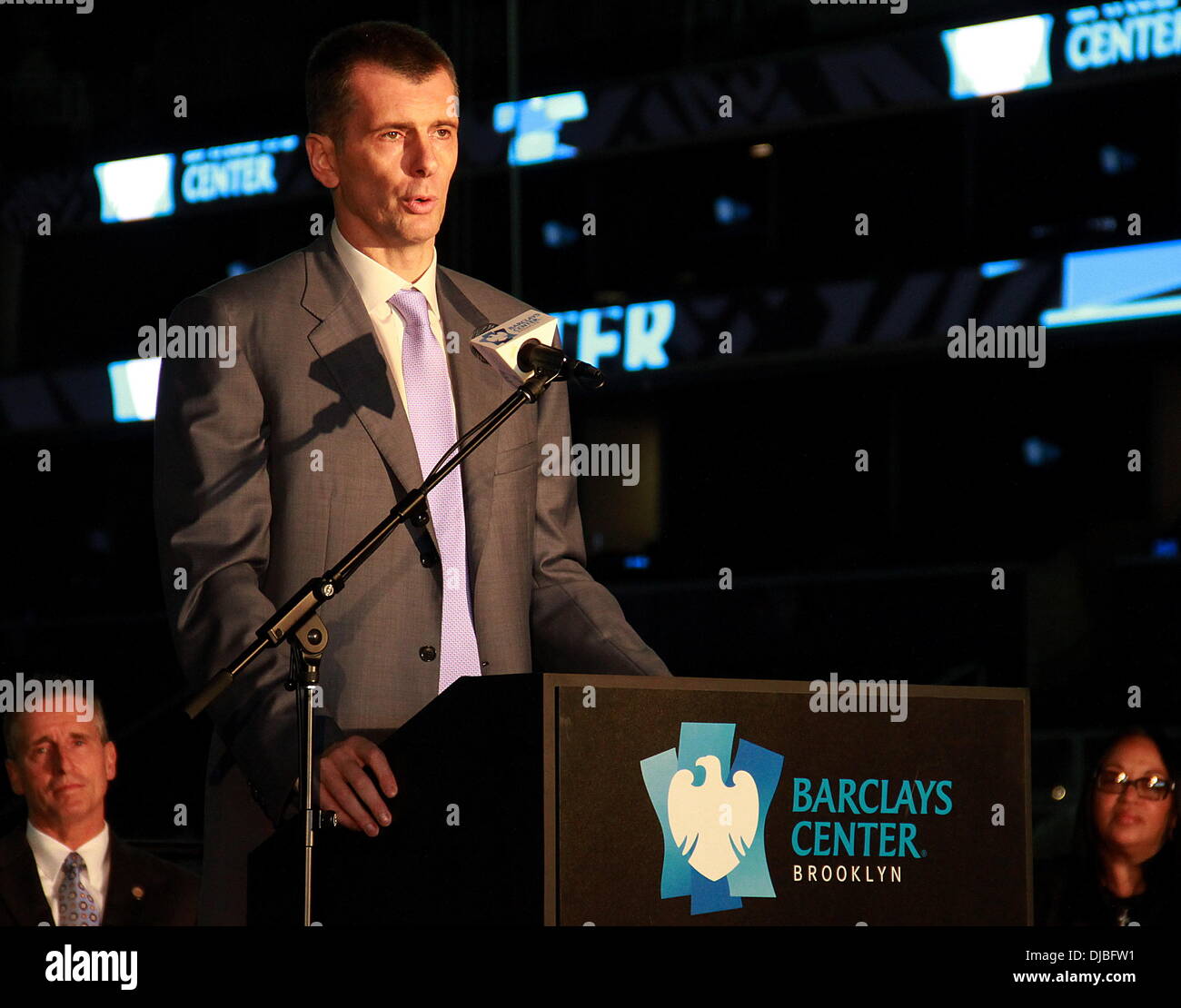 Brooklyn Nets Owner Mikhail Prokhorov Ribbon cutting ceremony for the