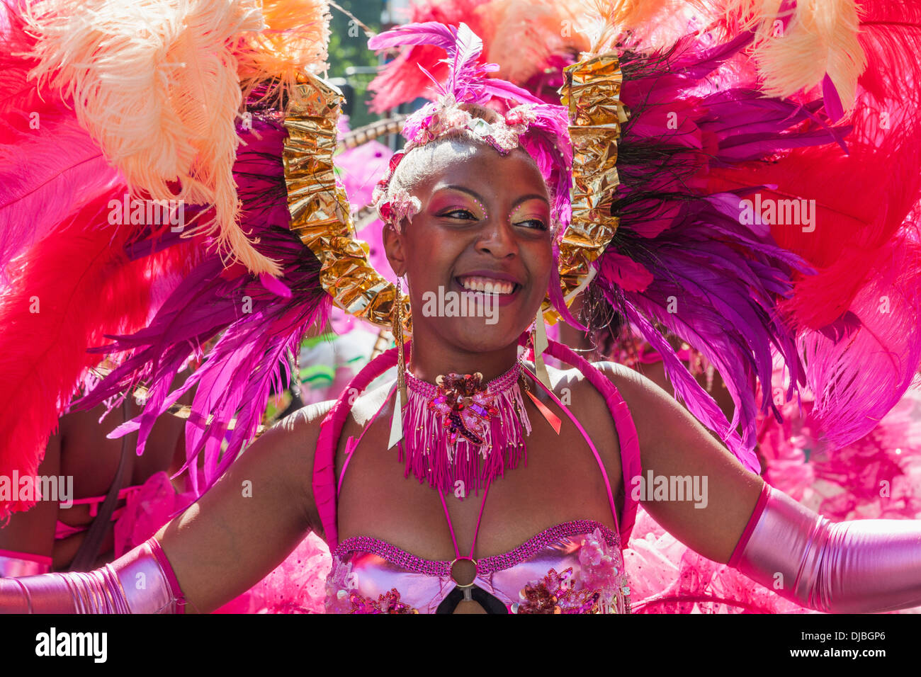 England, London, Notting Hill Carnival, Dancer Stock Photo - Alamy