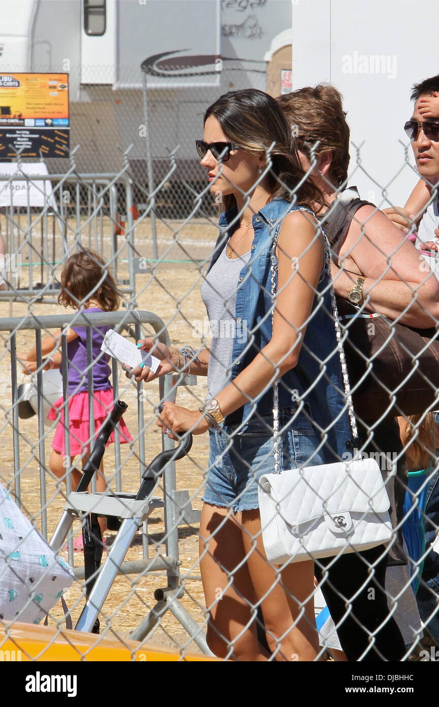 Alessandra Ambrosio Pushes Her Infant Son Noah Phoenix Ambrosio Mazur In His Stroller As She 