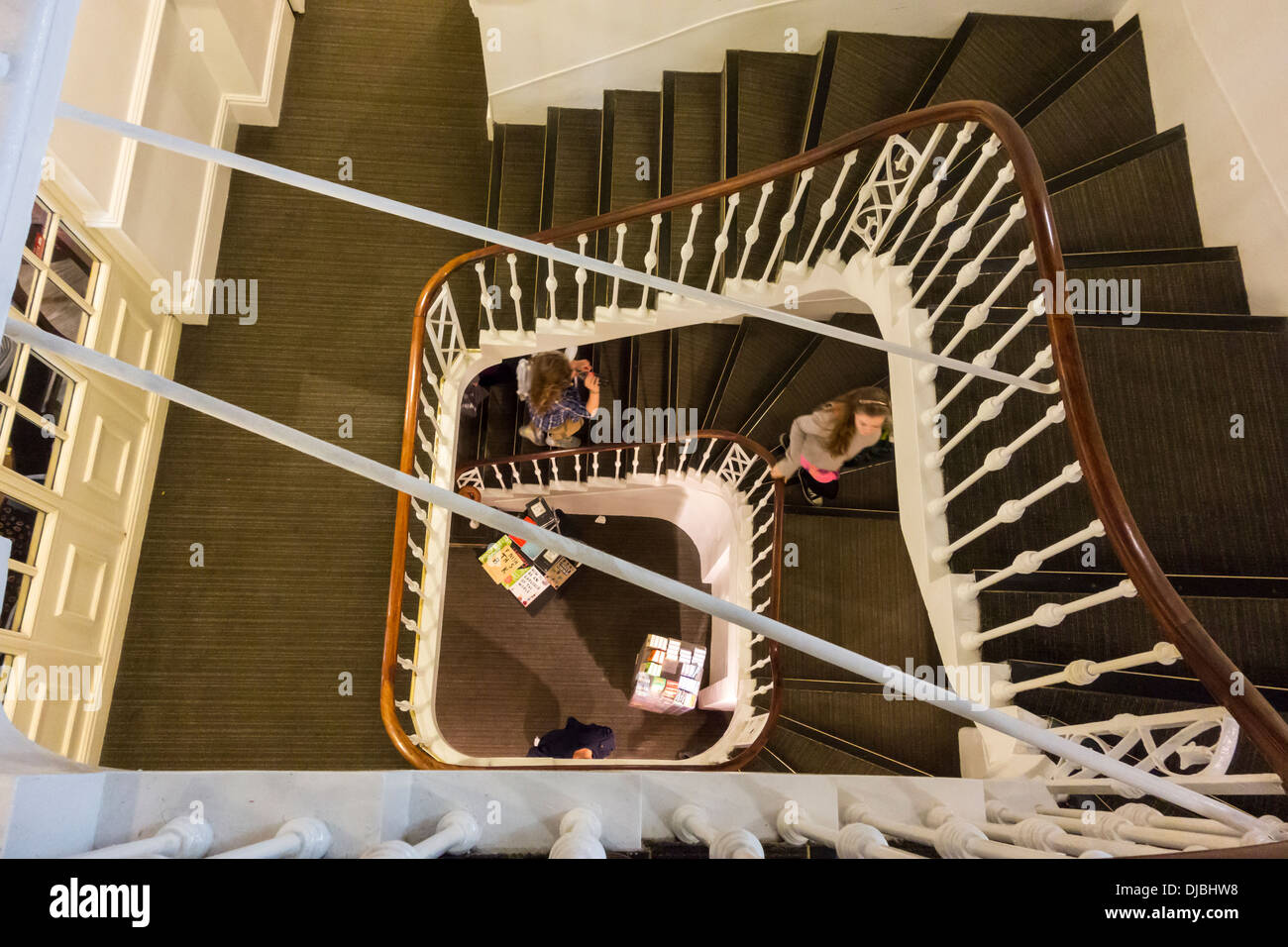 Old spiral staircase in Waterstone in Cheltenham, Gloucestershire, UK ...