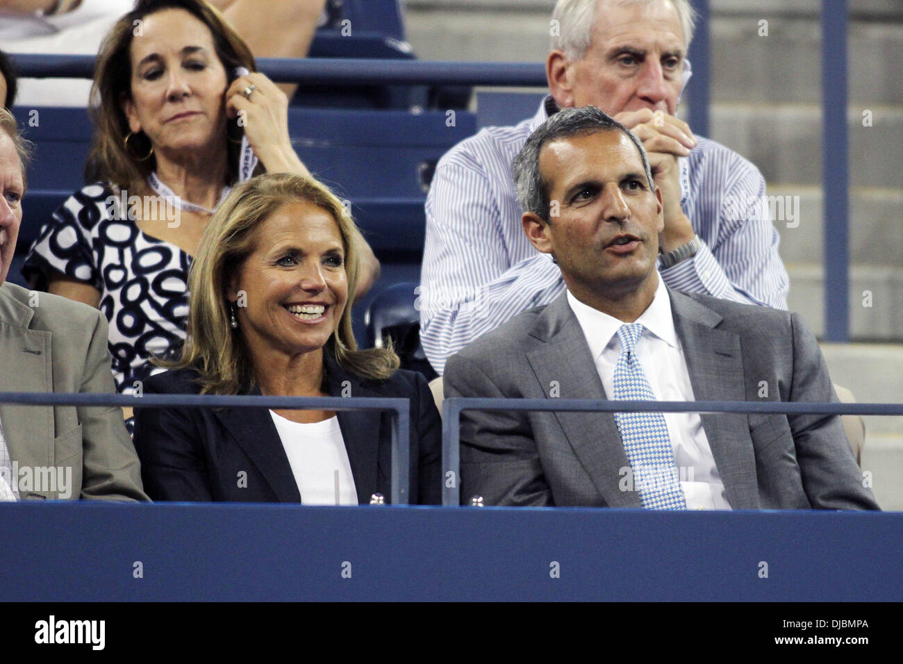 Katie Couric and John Molner US Open 2012 Men’s Match - Celebrity