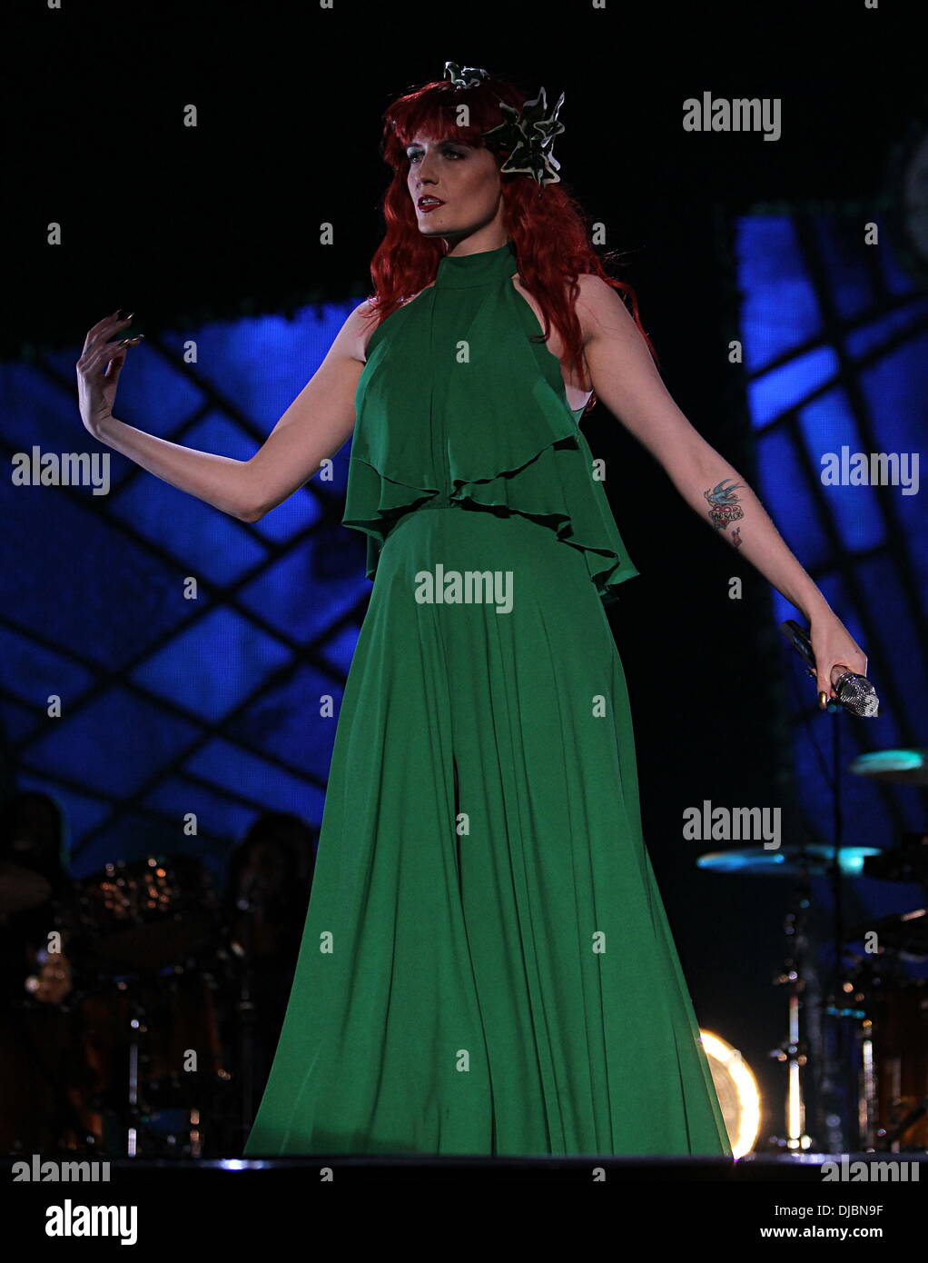 Florence Welch of Florence and the Machine Bestival Music Festival -  Performances - Day One Isle of Wight, England - 07.09.12 Stock Photo - Alamy